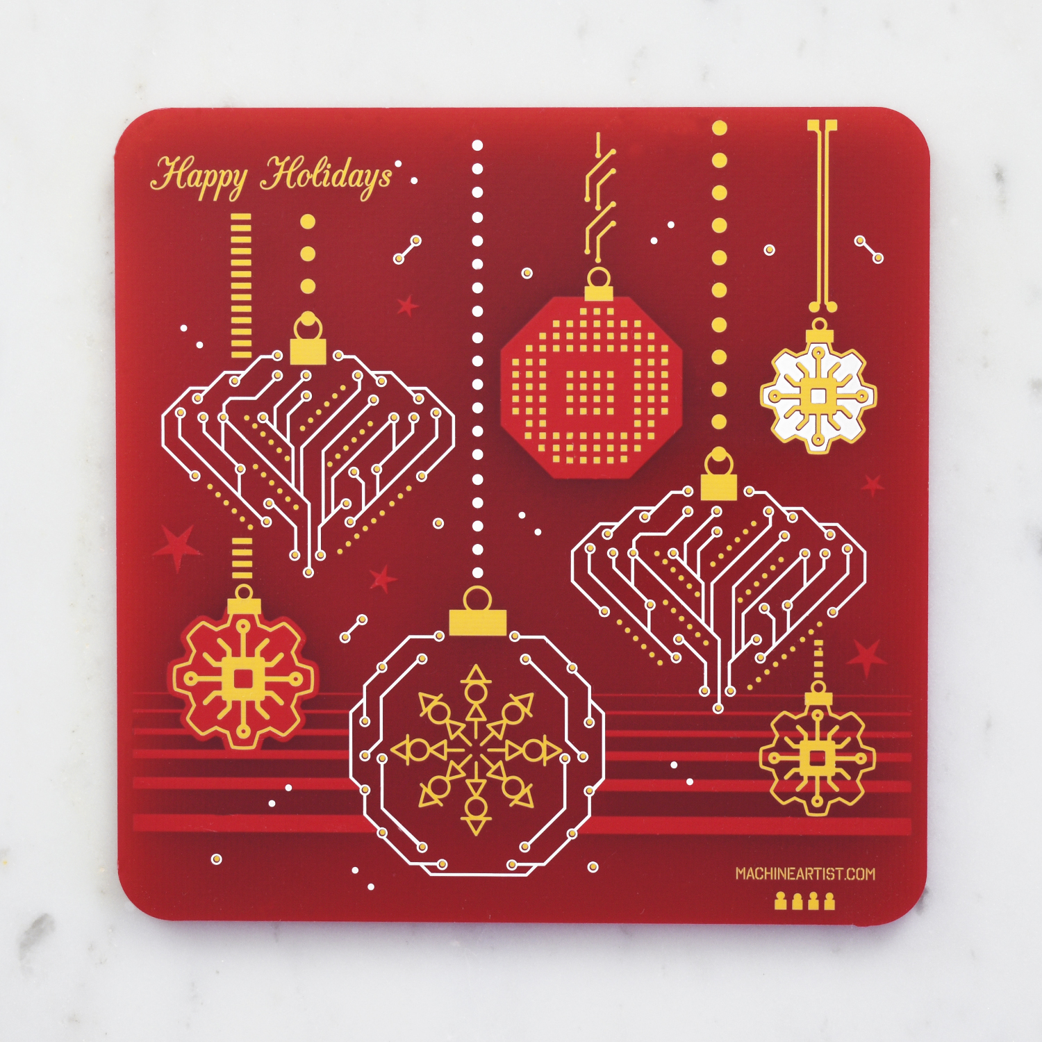 PCB Coasters Christmas